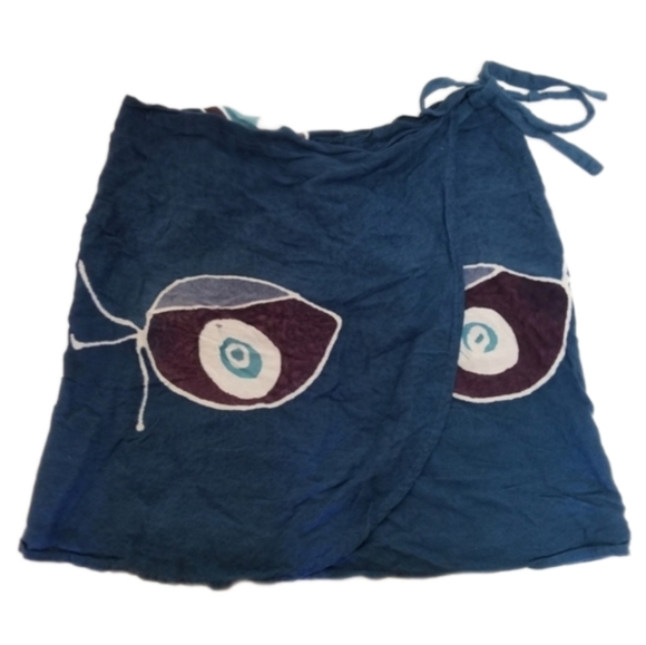 VINTAGE 90s Boho Wrap Tie Dye Skirt - Picture 2 of 10